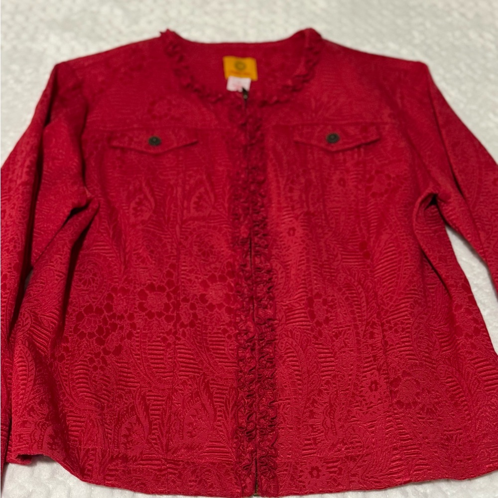 Ruby Rd. Red Women's Blazer - Picture 2 of 5